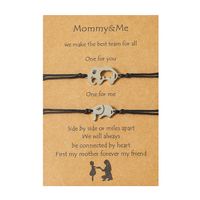 New Mother's Day Creative Stainless Steel Hollow Elephant Wax Rope Braided Bracelet main image 6