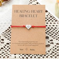 Healing Heart Bracelet European And American Stainless Steel Wax Wire Braided Bracelet main image 1