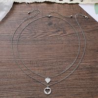 New Stainless Steel Heart-shaped Mother-daughter Parent-child Sweater Chain 2-piece Set main image 5