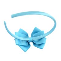 European And American Polyester Ribbed Children's Bow Headband Wholesale main image 4