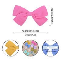 Europe And The United States Children's Bow Hairpin Solid Color Cotton Knotted Hair Accessories main image 5