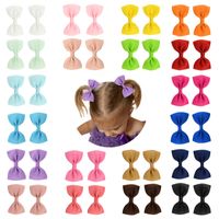 European And American Solid Color Children's Bow Cute Hairpin main image 1