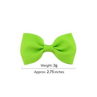 European And American Solid Color Children's Bow Cute Hairpin main image 4