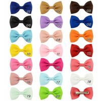 European And American Solid Color Children's Bow Cute Hairpin main image 6