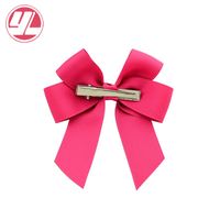 Fashion Streamer Polyester Ribbed Satin Ribbon Bow Hairpin main image 4