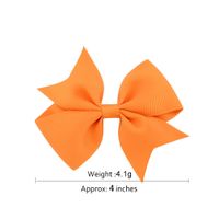 Fashion Solid Color Ribbed Ribbon V-shaped Bowknot Clip Children's Hair Accessories main image 3