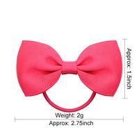 European And American Hair Accessories Children's Solid Color Bow Cute Hair Tie main image 4
