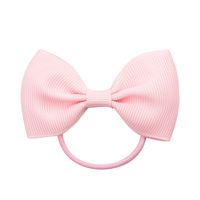 European And American Hair Accessories Children's Solid Color Bow Cute Hair Tie main image 5