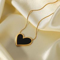 Simple Style Heart Stainless Steel Plating Necklace main image 4