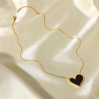 Simple Style Heart Stainless Steel Plating Necklace main image 5