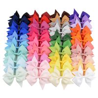 Fashion 40-color Solid Color Bow Ribbed Ribbon Fishtail Hairpin Hair Accessory main image 1