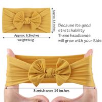 New Baby Headwear Soft Knotted Bowknot Nylon Wide Headband main image 3