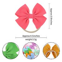 Cute Solid Color Cloth Bowknot Hair Tie 1 Piece main image 4