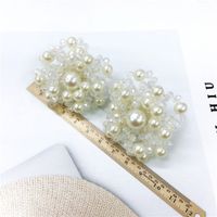 Retro Beaded Crystal Pearl Flower Earrings main image 6