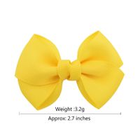 Fashion Children's Bow Hairpin Headdress Solid Color Flower Multicolor Hairpin main image 3