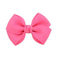 Fashion Children's Bow Hairpin Headdress Solid Color Flower Multicolor Hairpin main image 5