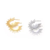 Simple Stainless Steel Earrings Fashion Sunflower Earrings main image 4