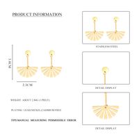 Simple Geometric Creative Stainless Steel Fan-shaped Earrings main image 5