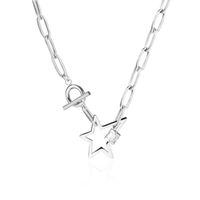 Five-pointed Star Ot Buckle Titanium Steel Necklace Wholesale main image 5