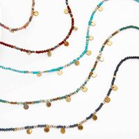 Natural Stone Beaded Necklace Female Stainless Steel Necklace Wholesale main image 6
