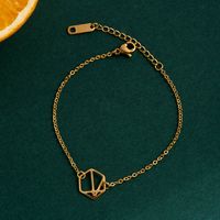 Multilateral Diamond Bracelet Simple Plating 14k Geometric Hollow Fashion Stainless Steel Jewelry main image 3