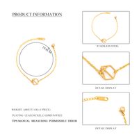 Multilateral Diamond Bracelet Simple Plating 14k Geometric Hollow Fashion Stainless Steel Jewelry main image 5