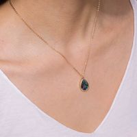 Natural Color Abalone Shell Drop-shaped Pendant Personality Necklace main image 1
