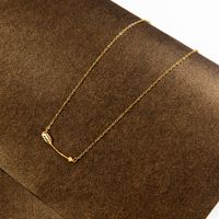 Arrow Feather Pendant Clavicle Chain Short Stainless Steel Necklace Wholesale main image 3
