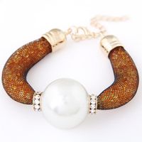 Trendy Simple Elegant Large Pearls Shiny Temperament Exaggerated Bracelet main image 5