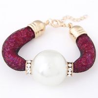 Trendy Simple Elegant Large Pearls Shiny Temperament Exaggerated Bracelet sku image 1