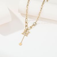 H Letter Sweater Chain Korean Autumn And Winter Titanium Steel Necklace main image 3