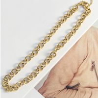 Thick Simple Fashion 14k Gold Plated Copper Necklace main image 1