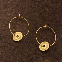 Fashion Circle-shaped Awn Star Stainless Steel Fashion Geometric Earrings main image 3