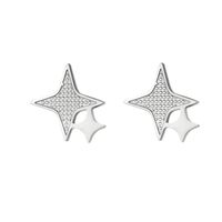 Four-pointed Star Titanium Earrings Factory Wholesale main image 6