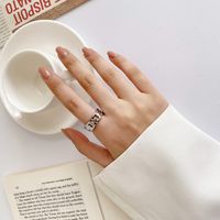 Simple Stainless Steel Geometric Opening Adjustable Ring main image 3