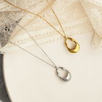 Titanium Steel Hollow Gourd-shaped Pendant Fashion Necklace main image 4