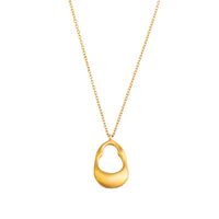 Titanium Steel Hollow Gourd-shaped Pendant Fashion Necklace main image 6