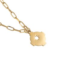 Gold Irregular Shape Pendant Clavicle Chain Titanium Steel Necklace main image 5