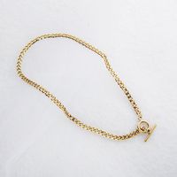 Personality Temperament Clavicle Buckle Thick Chain Titanium Steel Necklace main image 5