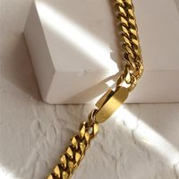 Jewelry Plating 14k Gold Bracelet Titanium Steel Thick Chain New Simple Box Jewelry main image 4