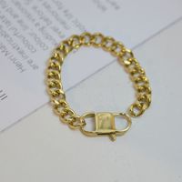 14k Gold Unfading Twist Chain Bracelet Fashion Simple Titanium Steel Lock Bracelet Female main image 1
