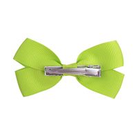 Fashion Children's Hair Accessories Ribbed Bow Hairpin 20-color Solid Color Side Clip main image 4
