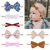 Accesorios Para El Cabello Para Niños De Moda Diadema Para Bebé Tela De Flores Diadema De Nailon main image 2