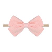 Fashion Slub Cotton Bow Headband Nylon Baby Headband Children's Hair Accessories main image 4