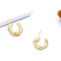 Simple C-shaped Stud Fashion Simple Stainless Steel Earrings main image 1