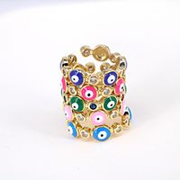 European And American Copper Micro-inlaid Zircon Ring Female Personality Rings main image 5