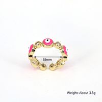 European And American Copper Micro-inlaid Zircon Ring Female Personality Rings main image 6