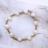 Baroque Irregular Pearl Copper Bead Bracelet Female Korean Fashion Hand Jewelry main image 5