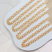 European And American Titanium Steel Plated 18k Real Gold Thick Chain Necklace Bracelet Wholesale main image 1