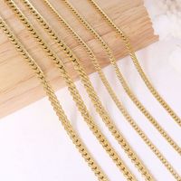 Simple Titanium Steel 18 Gold Plated Snake Bone Chain Necklace Earrings Bracelet Wholesale main image 1